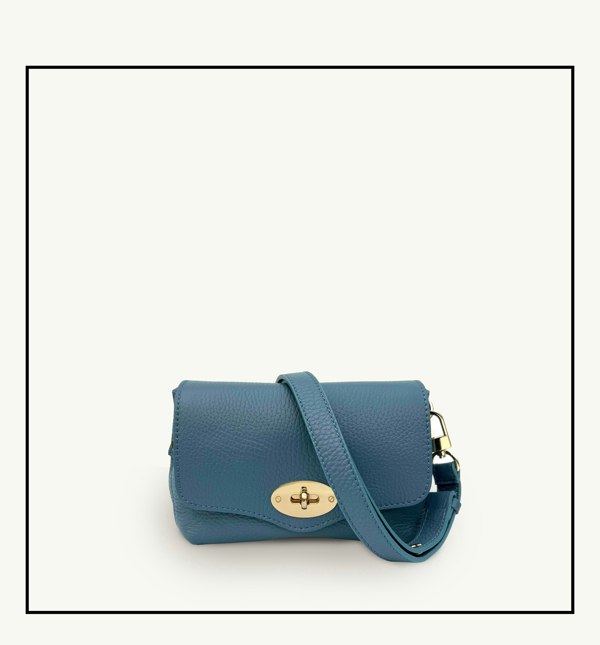 Apatchy London The Maddie Leather Bag - Denim Blue