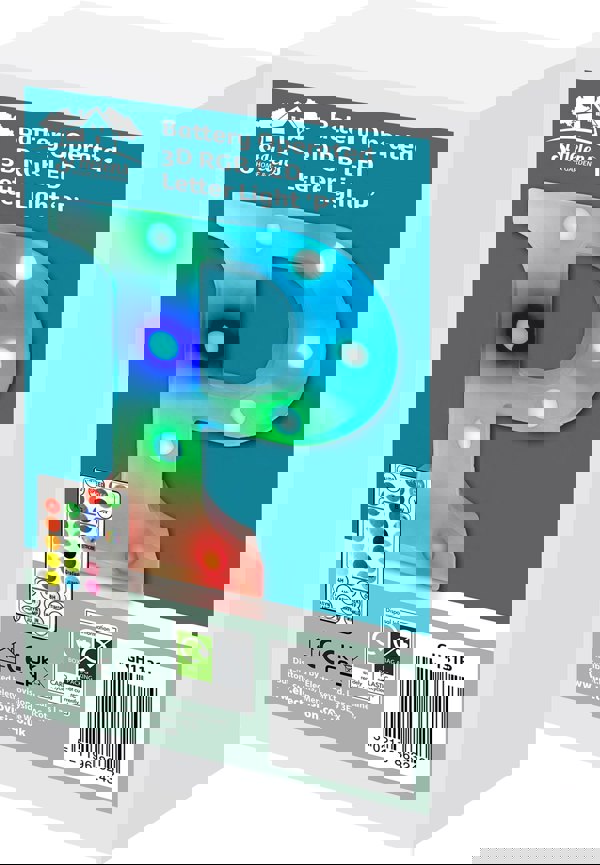 St Helens Battery Operated RGB Letter   With Remote Control Letter P