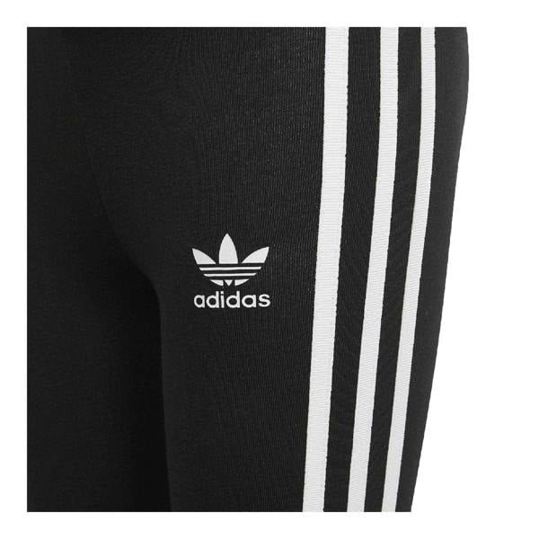 Adidas Girls Adicolor Cotton 3 Stripes Tight Leggings - Black - 