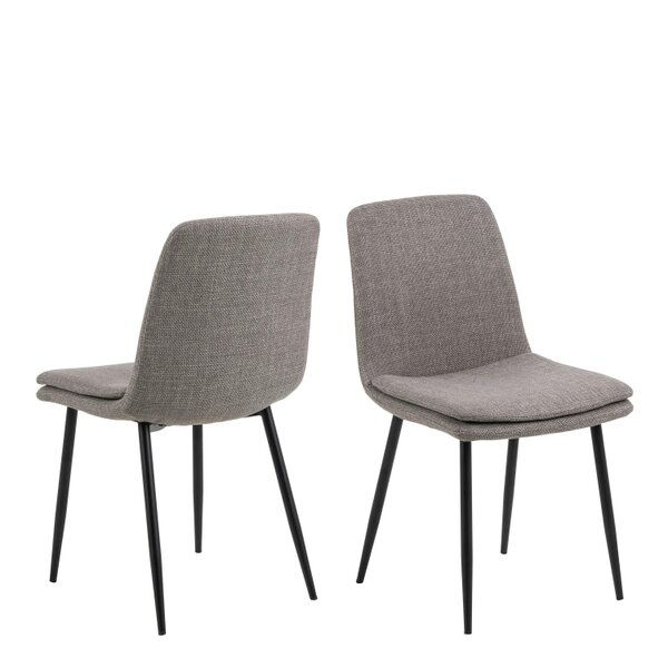 Wyld Haus Set of 4 Mosslight Grey Upholstered Dining Chairs