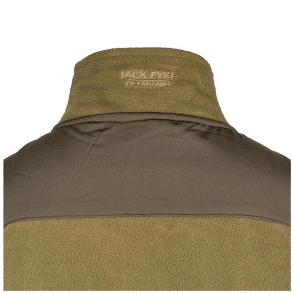 Jack Pyke Rannoch fleece pullover rear collar detail country fleece for outdoor wear