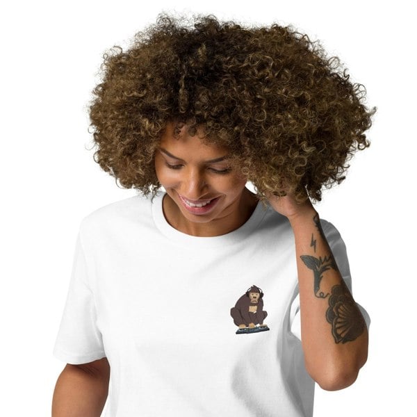 ANCHOR & CREW The DJ Monkey Organic Cotton Embroidered T-Shirt