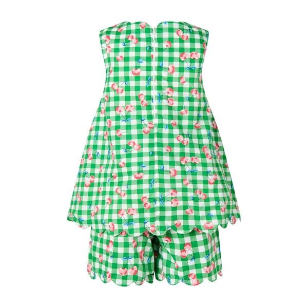 Rachel Riley Cherry Check Scalloped Top & Short Set