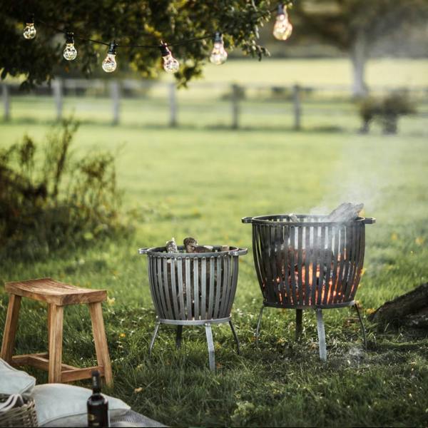 Abode Home & Gifts Compact Raw Steel Outdoor Fire Pit | 62cm