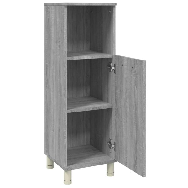 Berkfield Bathroom Cabinet Grey Sonoma 30x30x95 cm Engineered Wood