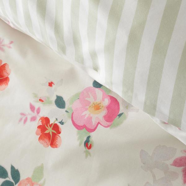 Cath Kidston Floral Bunches Reversible Cotton Duvet Cover Set Green