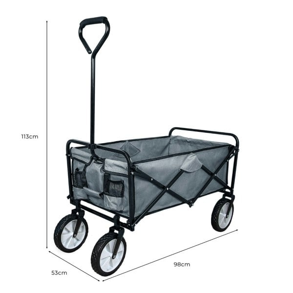 Monstershop Foldable Garden Cart Grey