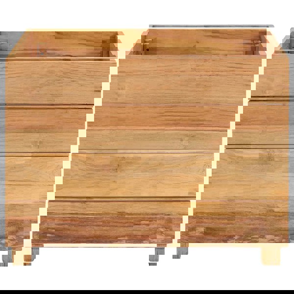 Berkfield Raised Bed 50x40x38 cm Solid Wood Teak and Steel