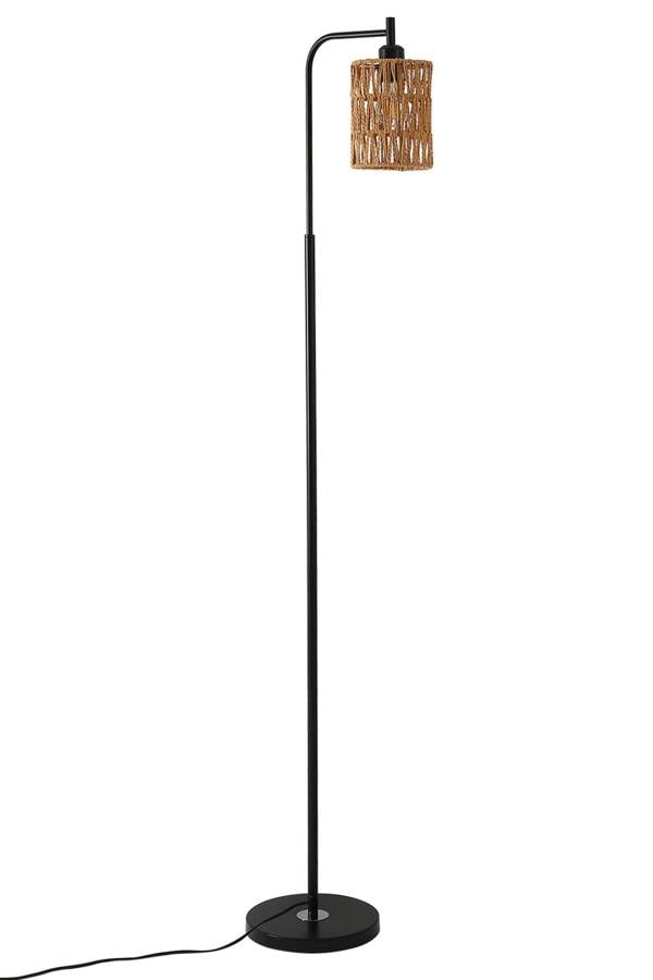 Living and Home Modern Cylindrical Rope Floor Lamp