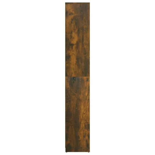 Berkfield Bathroom Cabinet Smoked Oak 30x30x183.5 cm Engineered Wood