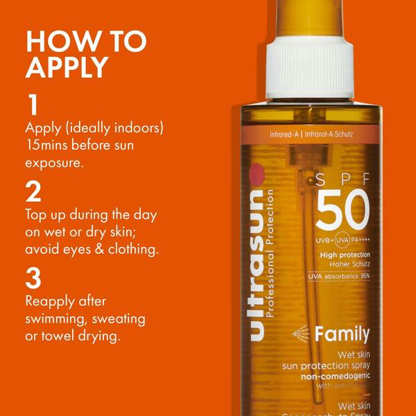 Ultrasun Family Wet Skin Spray SPF50 100ml - Additional 3