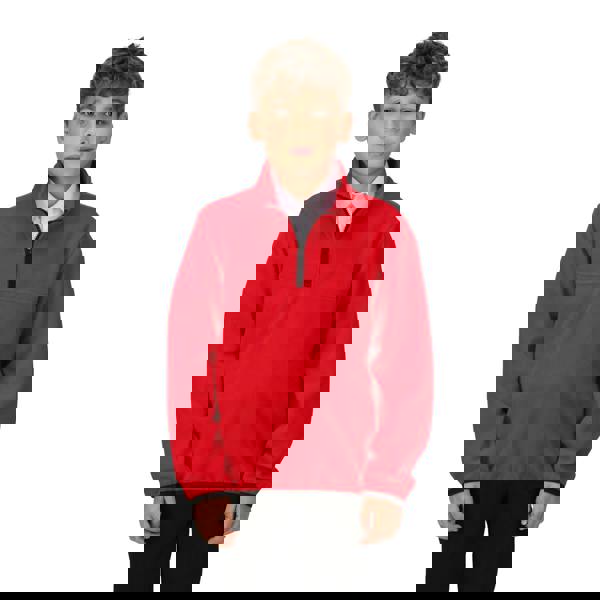 Regatta Professional Childrens/Kids Microfleece Half Zip Fleece Top - Classic Red - 