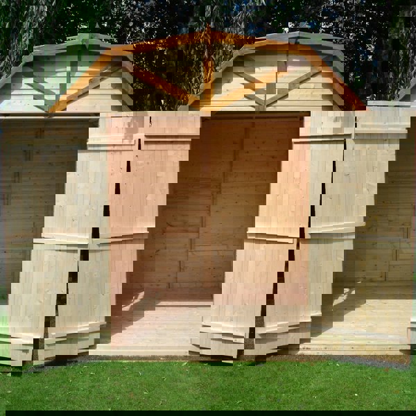 Shire Barn 7x7 12mm interlock Clad wooden Shed - Best Shed