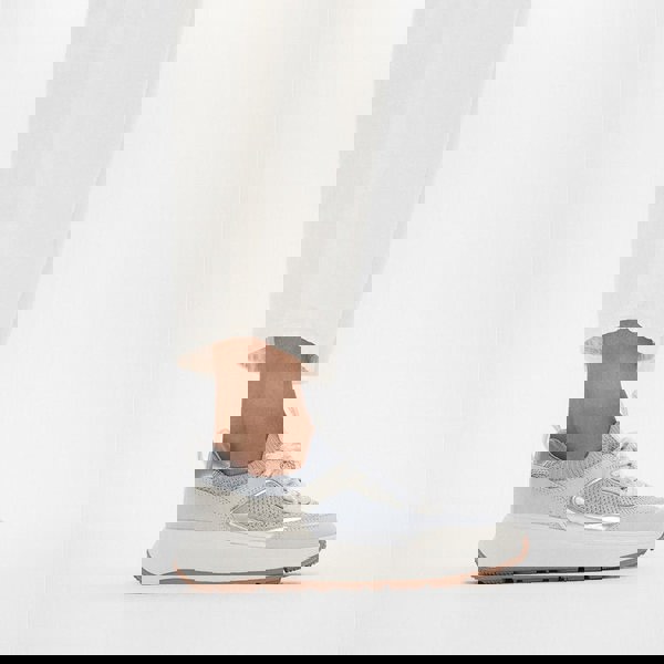 FitFlop F-MODE  SUEDE/KNIT Womens Trainers Urban White/French Grey