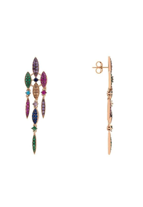 Valencia Rainbow Earrings Rosegold - LATELITA Earrings