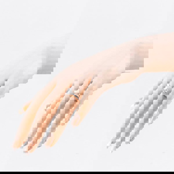 T. H. Baker 9ct White Gold 1.20ct Marquise Cut Lab Grown Diamond Shoulder Set Ring LGR47362-120SF