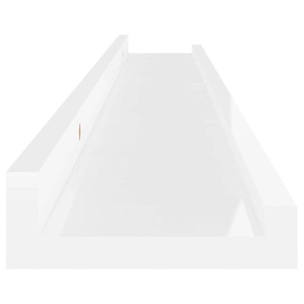 Berkfield Wall Shelves 4 pcs High Gloss White 80x9x3 cm