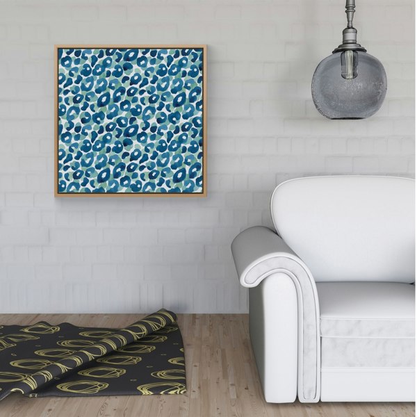 Warren Reed Watercolour Leopard Print Framed Canvas