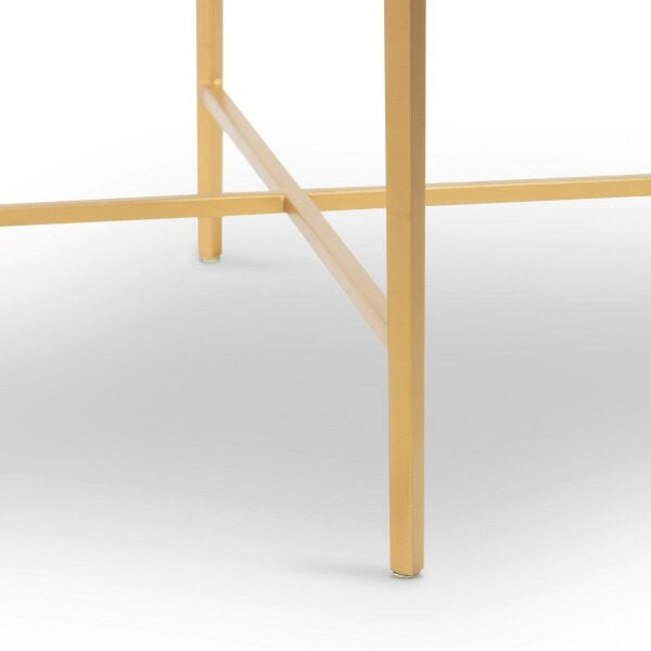 Wyld Haus Murano Black Gloss and Gold One Drawer Bedside Table