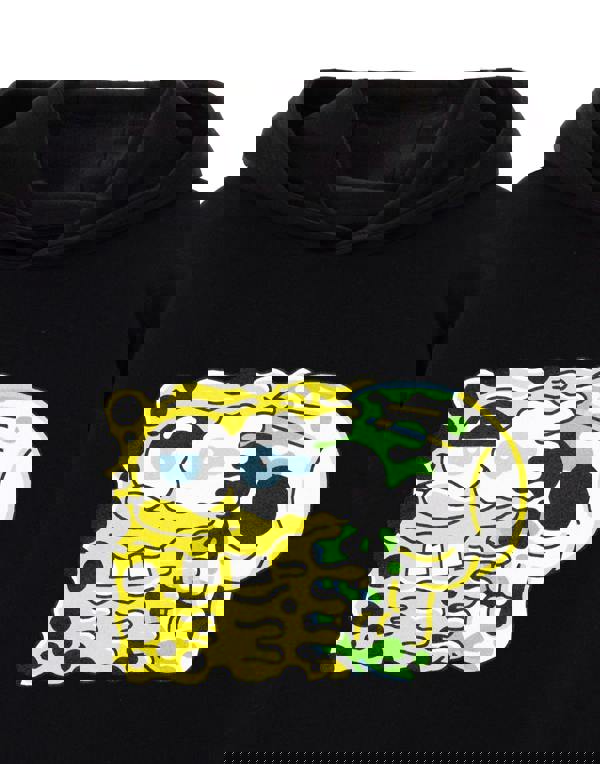 SpongeBob SquarePants Mens Black Spongebob Skull Hoodie