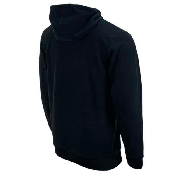 Game Trail fleece hoodie showcains the length and detail of the fleece