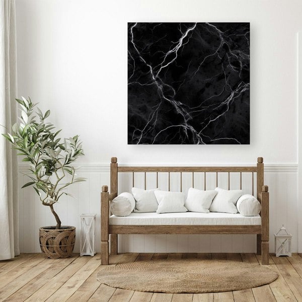 Warren Reed Black Marble Pattern Canvas