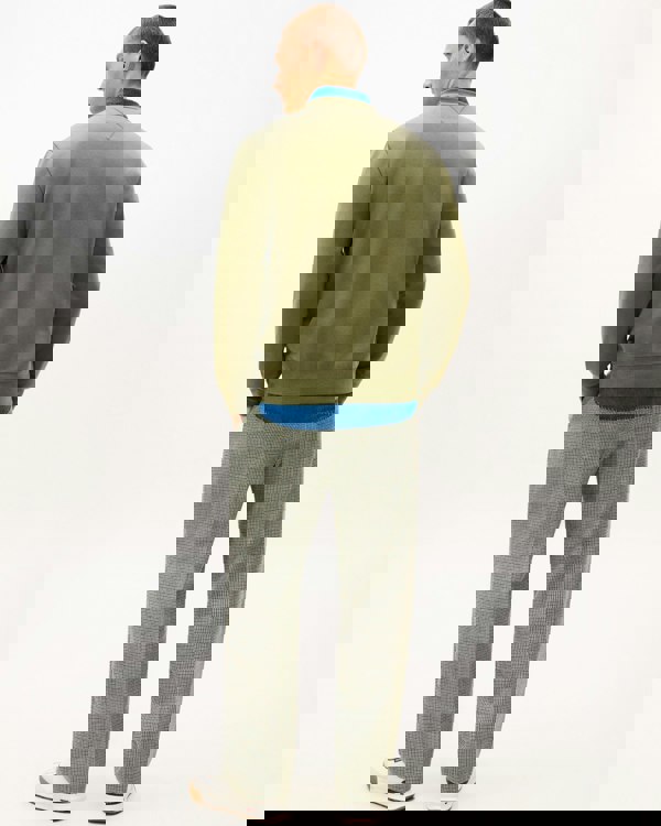 Tommy Hilfiger Essential Flag Embroidery Mens Fleece Crew Sweatshirt - Battle Green - CHO - Designer Mens Sweatshirts