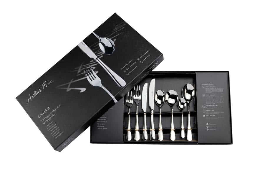 Arthur Price Signature Signature 'Camelot' 58 Piece 8 Person Gift Boxed Promotional Cutlery Set