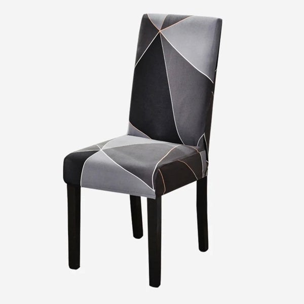 Anyseat Dark Grey Triangle Pattern Elastic Chair Cover for Dining Room