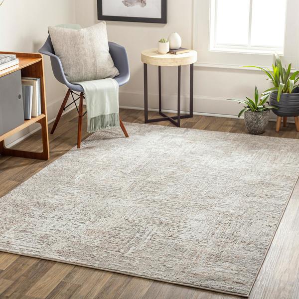 Livabliss Allegro-Abstract Beige Grey Modern Marble Rug