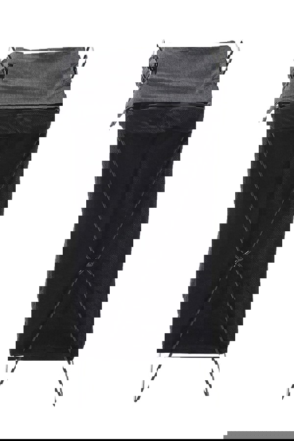 Living and Home Black Collapsible Fabric Laundry Basket Clothes Hamper With Lid And Handle