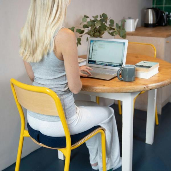 8° Degree sitting Wedge car cushion pillow working from home office chair improve back pain hip knees above - Putnams high density