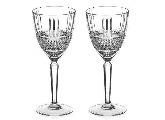 Diamante Crystal Wine Glasses Pair ‘Ava’ - Set of 2