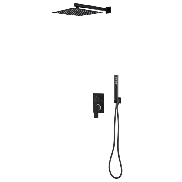 Berkfield Shower System Stainless Steel 201 Black