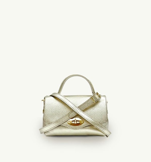 Apatchy London The Rachel Leather Bag - Gold