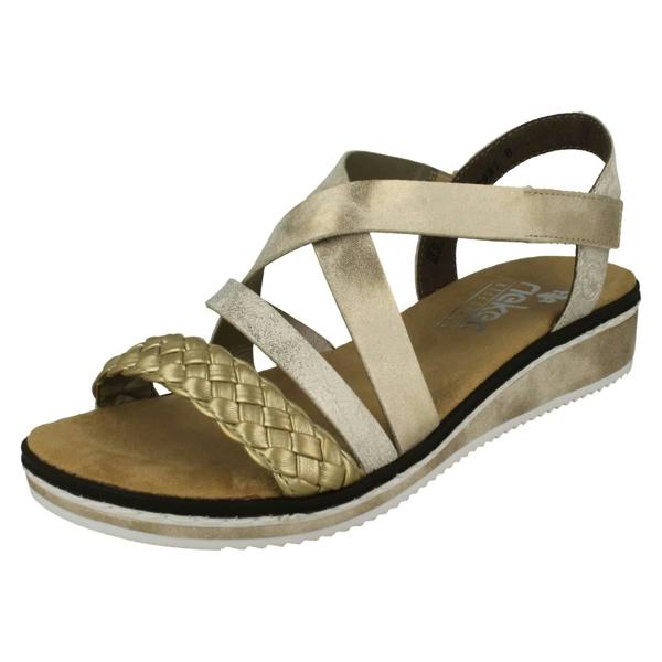 Rieker Ladies Rieker Wedge Heeled Sandals V3663