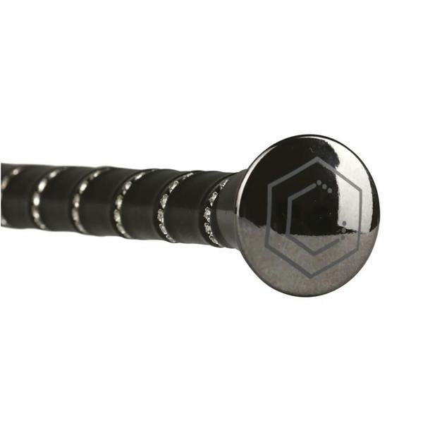 Coldstream Reston Crystal Horse Dressage Whip - Silver