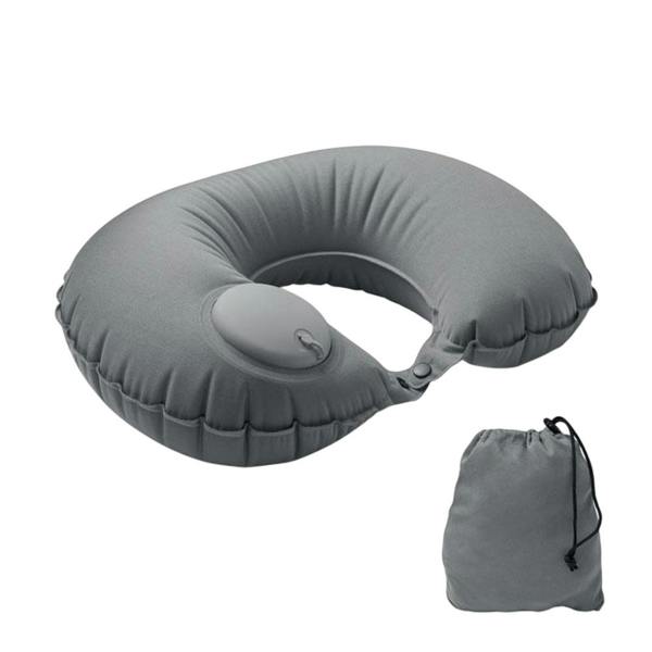 MidOcean Inflatable Heddow Travel Pillow - Stone Grey - 