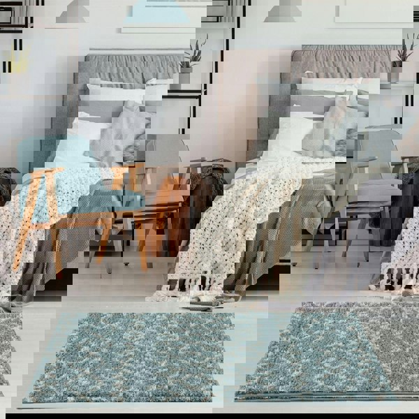 Moroccan shaggy rug rich texture and elegant design floor-heating compatible