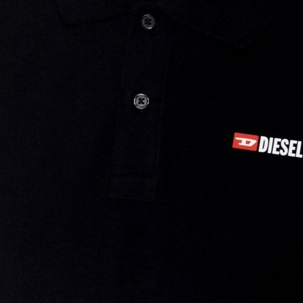 Diesel T-Weet-Spilt Black Polo Shirt