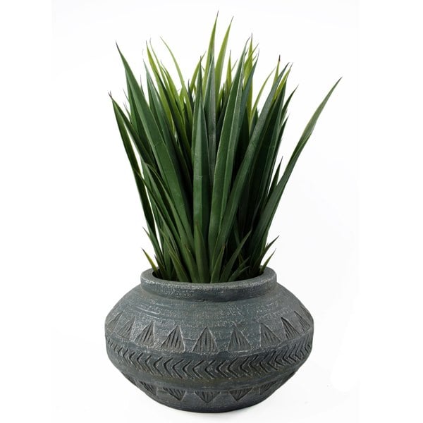 Leaf 21cm x 40cm Large Grey Gliese Triangle Planter