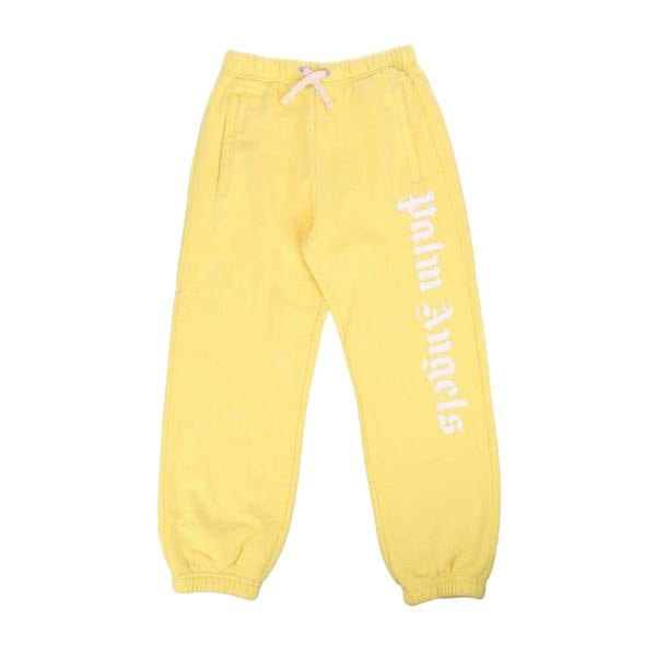 Palm Angels Childrens/Kids Over Logo Classic Jogging Bottoms - Lemon - 