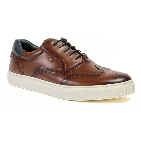 Pod Dobbs Leather Men's Tan Brogues Shoes
