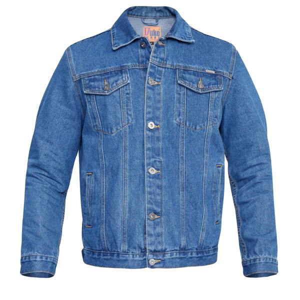 Duke Mens D555 London Trucker Denim Jacket - Stonewash - 