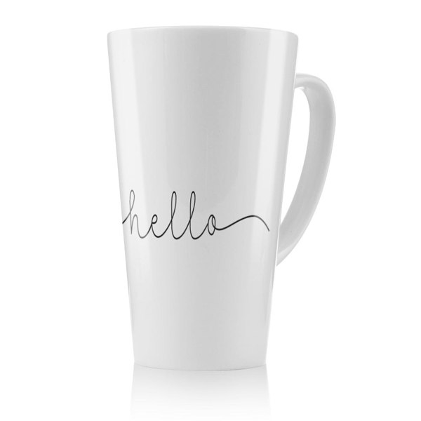 Benjamin Tate Design Text Hello Designer Latte Mug
