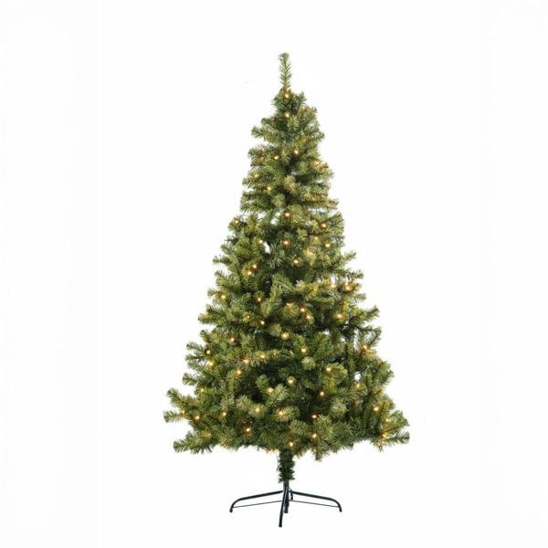 4ft to 12ft Green Pre-Lit Alaskan Pine Artificial Christmas Trees with Warm White LEDs image 1