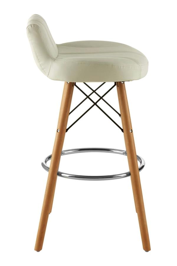 Interiors by Premier Stockholm White Leather Effect Bar Stool