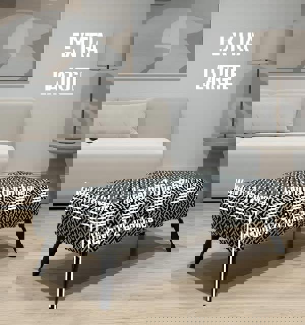 ISTOOLS Premium Eden Embossed Pattern Footstool Ottoman – Window Bay Seat & Multi-Use Coffee Table Bench (Non-Storage)