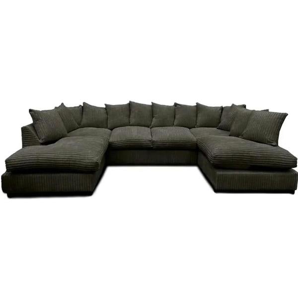 Snug Furniture Preston U Shaped Jumbo Cord Scatter-Back Corner Sofa