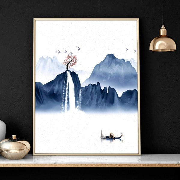 Japanese wall art | set of 3 framed wall art